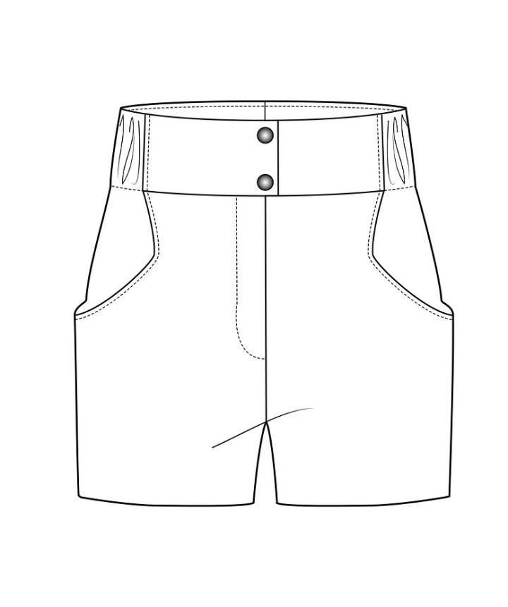 短裤款式图