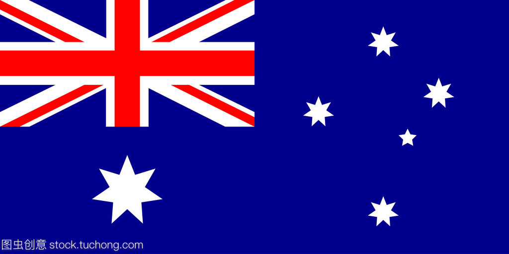 澳大利亚国旗,矢量图